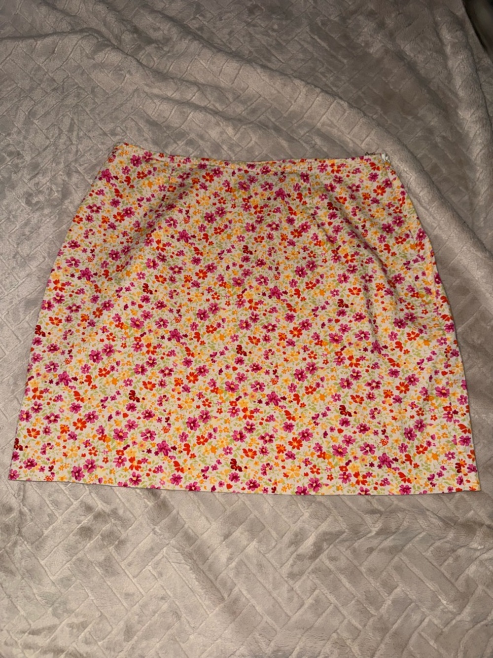 Vintage Express Floral Mini Skirt -Pink & Yellow